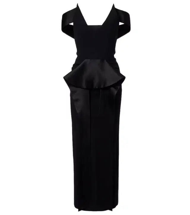 Maticevski Barrier off-shoulder satin midi dress