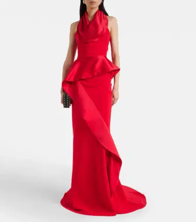 Maticevski Provocateur halterneck peplum satin gown | Thumbnail 3