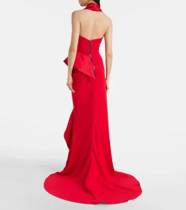 Maticevski Provocateur halterneck peplum satin gown | Thumbnail 5