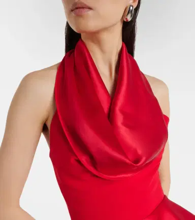 Maticevski Provocateur halterneck peplum satin gown | Thumbnail 6