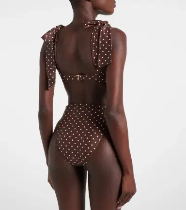 Same Polka-dot high-rise bikini bottoms | Thumbnail 2