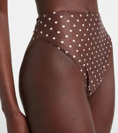 Same Polka-dot high-rise bikini bottoms | Thumbnail 3