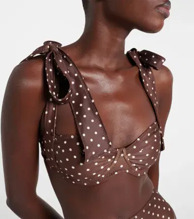 Same Lady polka-dot bikini top | Thumbnail 4