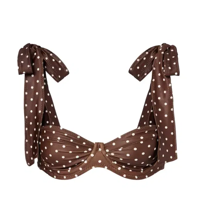Lady polka-dot bikini top