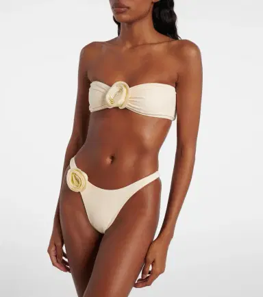Same Rosette floral-appliqué bandeau bikini top | Thumbnail 3