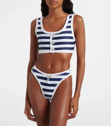 Same Grace striped bikini top | Thumbnail 4