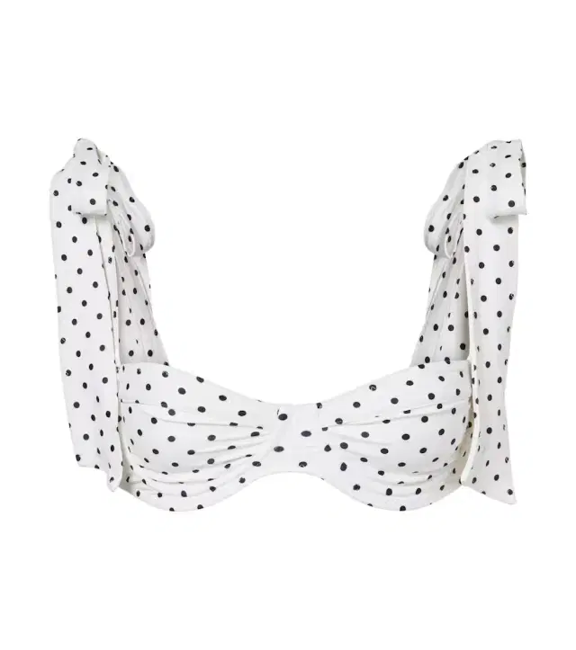 Lady polka-dot bikini top