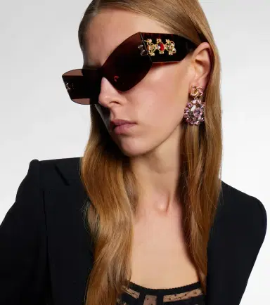 Dolce & Gabbana Embellished rectangular sunglasses | Thumbnail 5