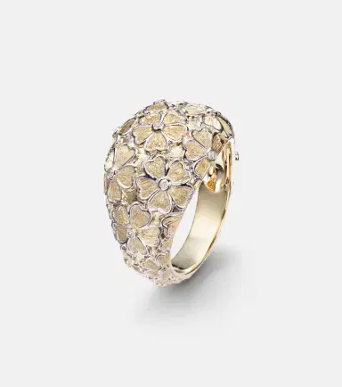 Yvonne Léon Yvonne Léon Dôme Fleurie 9kt gold ring with diamonds | Thumbnail 2