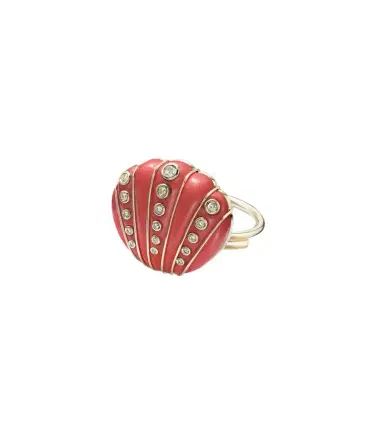Yvonne Léon Yvonne Léon Coquillage Corail 9kt gold ring with diamonds | Thumbnail 1