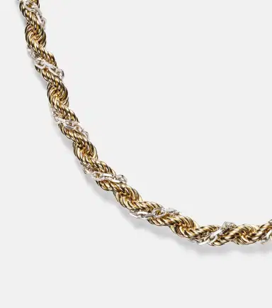 Yvonne Léon Yvonne Léon Corde Torsade 18kt gold and white gold necklace | Thumbnail 2