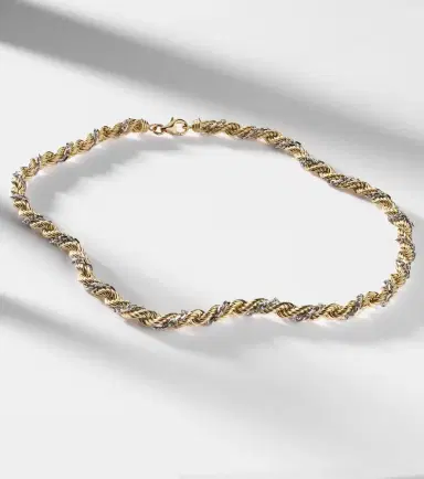 Yvonne Léon Yvonne Léon Corde Torsade 18kt gold and white gold necklace | Thumbnail 6