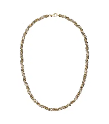 Yvonne Léon Yvonne Léon Corde Torsade 18kt gold and white gold necklace | Thumbnail 1