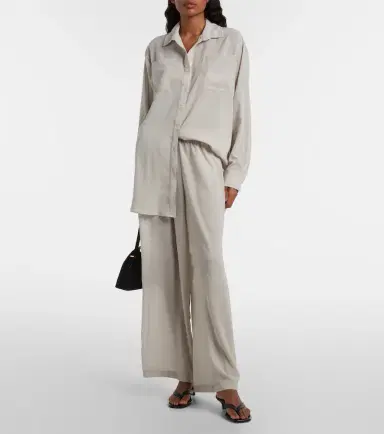 Jade Swim Mika sheer wide-leg pants | Thumbnail 5