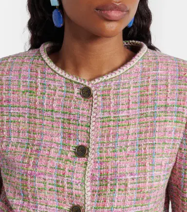 Etro Checked cotton-blend tweed jacket | Thumbnail 3
