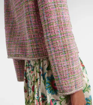 Etro Checked cotton-blend tweed jacket | Thumbnail 4