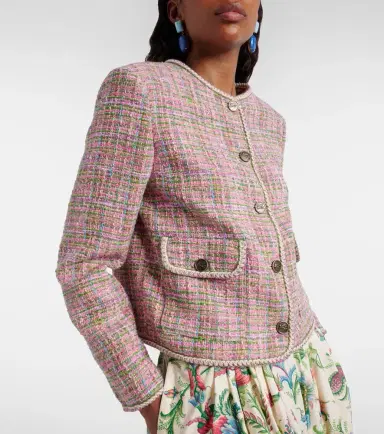 Etro Checked cotton-blend tweed jacket | Thumbnail 5