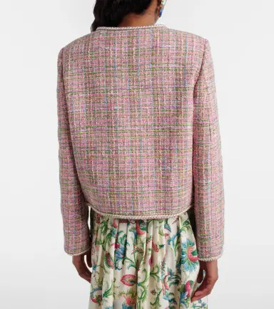Etro Checked cotton-blend tweed jacket | Thumbnail 6