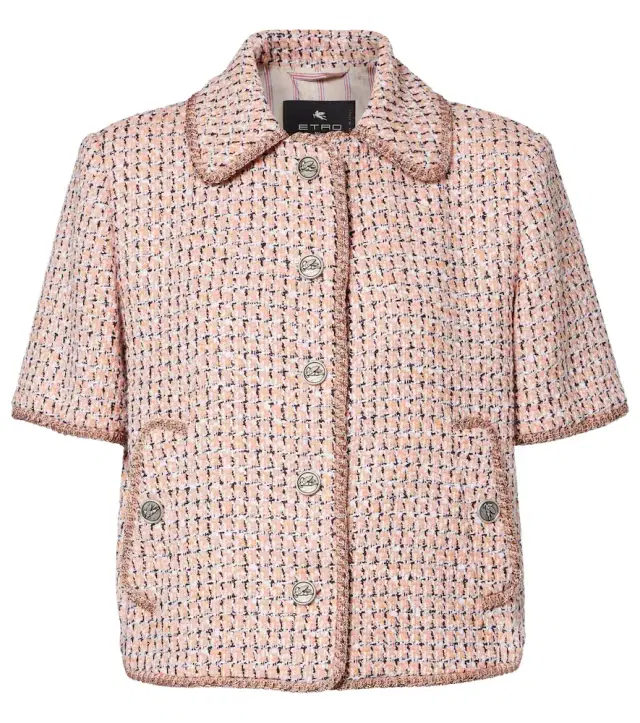 Etro Cropped tweed jacket