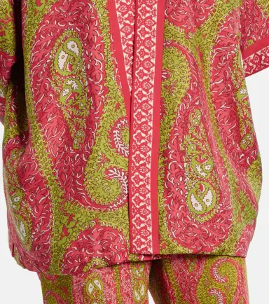 Etro Printed silk twill wrap jacket | Thumbnail 5