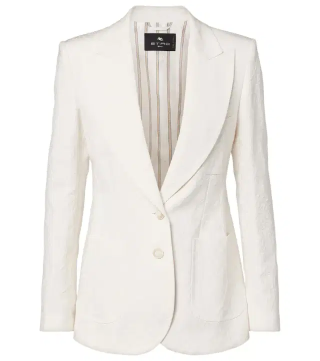 Etro Embroidered cotton-blend blazer