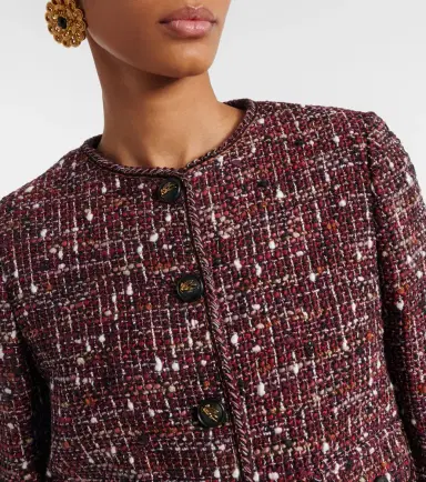 Etro Cropped cotton-blend bouclé jacket | Thumbnail 2 Etro Cropped cotton-blend bouclé jacket | Thumbnail 2