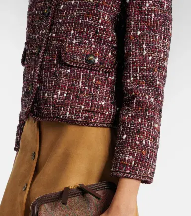Etro Cropped cotton-blend bouclé jacket | Thumbnail 5 Etro Cropped cotton-blend bouclé jacket | Thumbnail 5