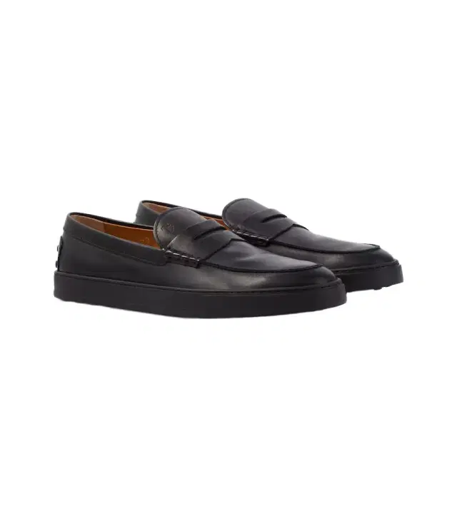 Leather penny loafers