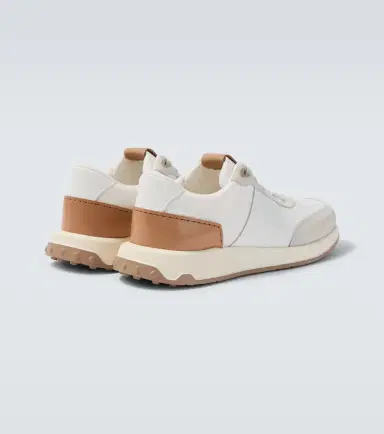 Tod's Leather and suede-trimmed sneakers | Thumbnail 2