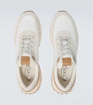 Tod's Leather and suede-trimmed sneakers | Thumbnail 6