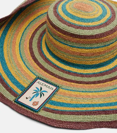 ALÉMAIS Alémais Dusk striped raffia sun hat | Thumbnail 3