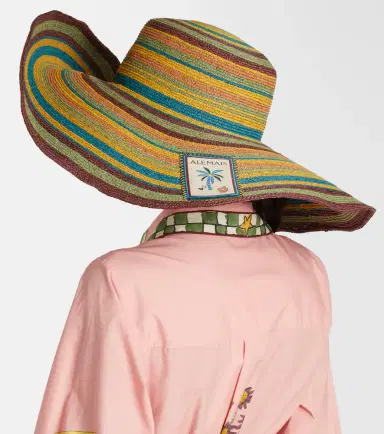 ALÉMAIS Alémais Dusk striped raffia sun hat | Thumbnail 4