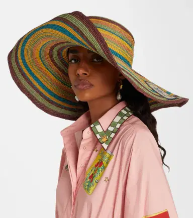 ALÉMAIS Alémais Dusk striped raffia sun hat | Thumbnail 5