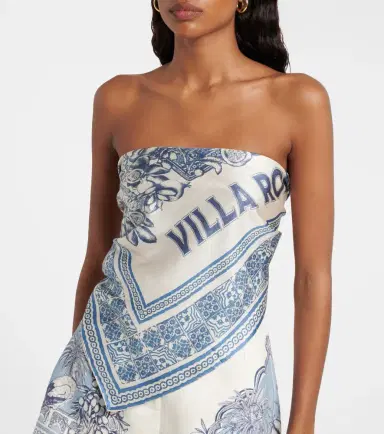 ALÉMAIS Alémais Villa Romantica silk scarf | Thumbnail 6