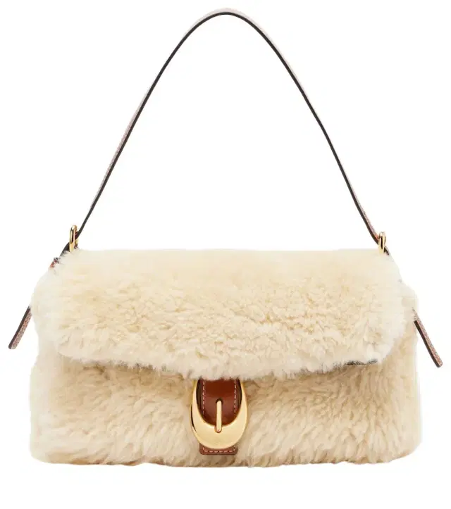 Harlow shearling shoulder bag