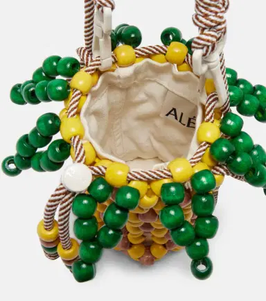 ALÉMAIS Alémais Pineapple Mini beaded top-handle bag | Thumbnail 2