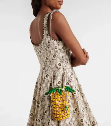 ALÉMAIS Alémais Pineapple Mini beaded top-handle bag | Thumbnail 5