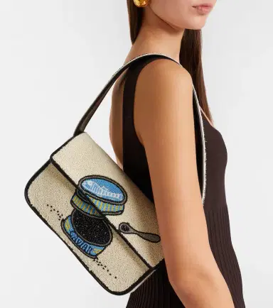 Staud Tommy beaded shoulder bag | Thumbnail 4