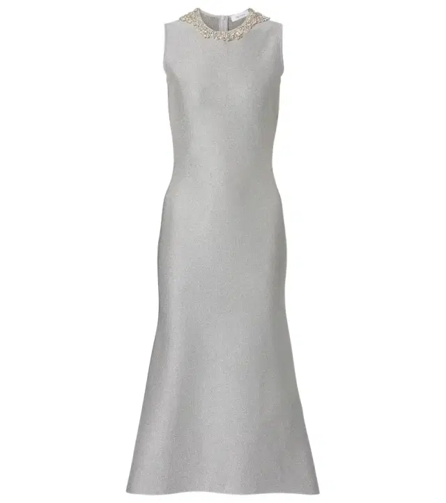 Embellished lamé cocktail dress