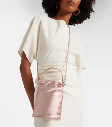 Staud Lila leather-trimmed satin bucket bag | Thumbnail 4 Staud Lila leather-trimmed satin bucket bag | Thumbnail 4