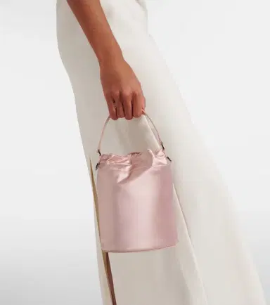 Staud Lila leather-trimmed satin bucket bag | Thumbnail 5 Staud Lila leather-trimmed satin bucket bag | Thumbnail 5