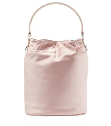 Staud Lila leather-trimmed satin bucket bag | Thumbnail 1 Staud Lila leather-trimmed satin bucket bag | Thumbnail 1