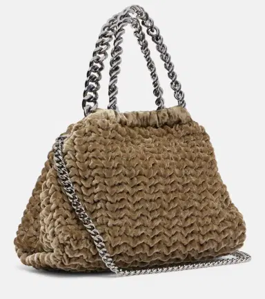 Stella McCartney Falabella Small velvet tote bag | Thumbnail 2
