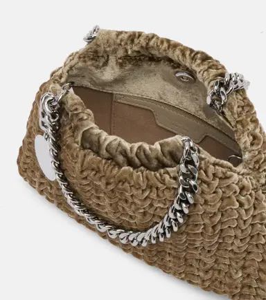 Stella McCartney Falabella Small velvet tote bag | Thumbnail 3