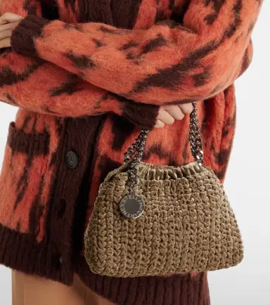 Stella McCartney Falabella Small velvet tote bag | Thumbnail 4