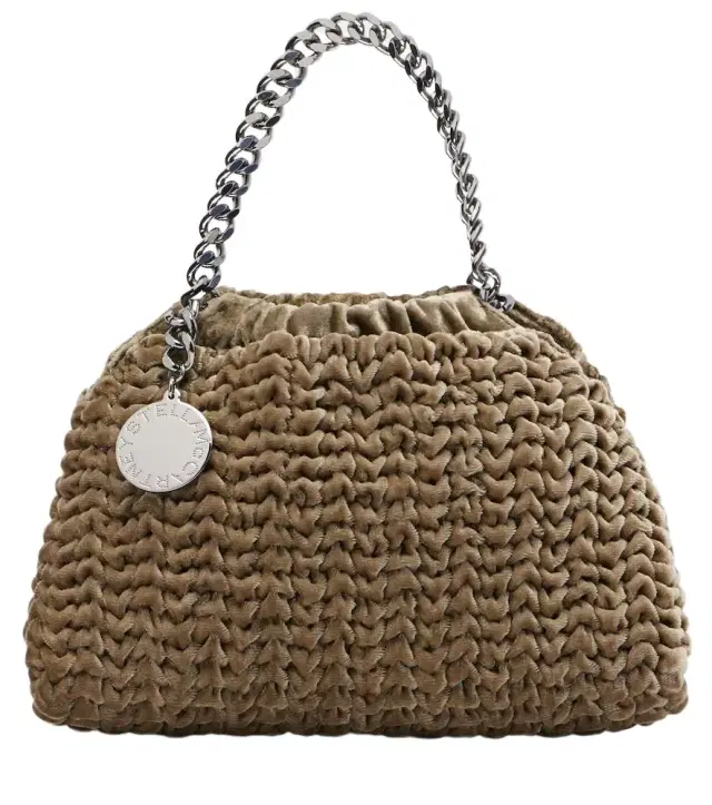 Stella McCartney Falabella Small velvet tote bag