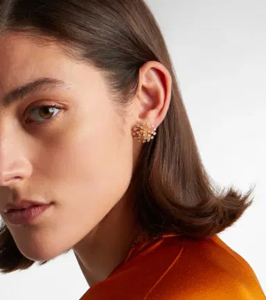 Sydney Evan Burst Large 14kt gold earrings with diamonds | Thumbnail 4