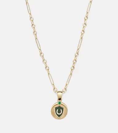 FoundRae 18kt gold necklace with emerald and diamonds | Thumbnail 5