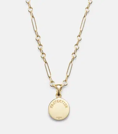 FoundRae 18kt gold necklace with emerald and diamonds | Thumbnail 6