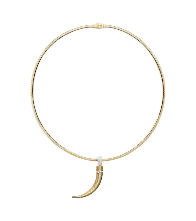 FoundRae 18kt gold necklace with diamonds